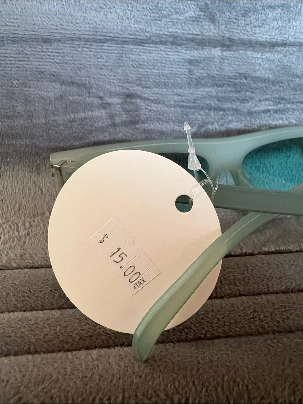 Matte Sage Green Rectangular Sunglasses with Green Lenses